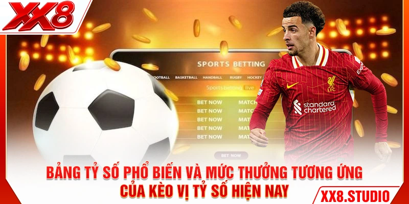 Bảng tỷ số phổ biến và mức thưởng tương ứng của kèo vị tỷ số hiện nay