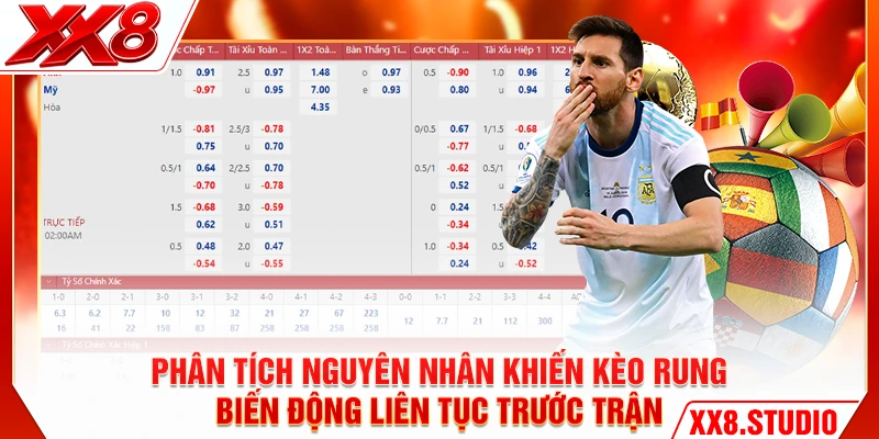 Phân tích nguyên nhân khiến kèo rung biến động liên tục trước trận