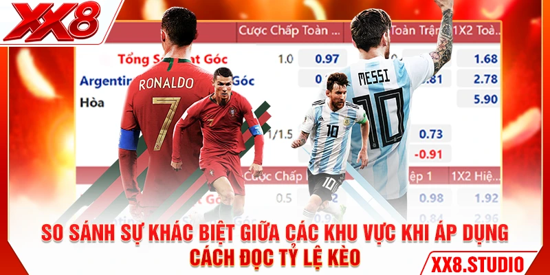 So sánh sự khác biệt giữa các khu vực khi áp dụng cách đọc tỷ lệ kèo