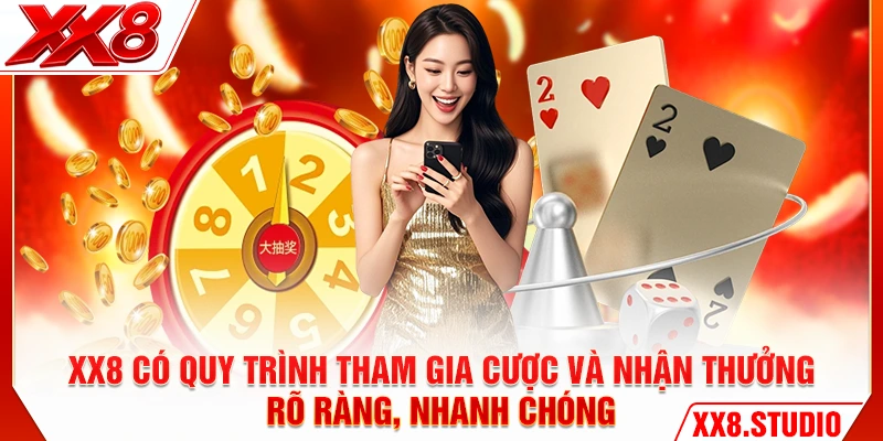 XX8 có quy trình tham gia cược và nhận thưởng rõ ràng, nhanh chóng